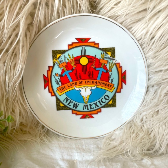 Retro New Mexico// 70’s The Land of Enchantment Decorative Plate - Picture 1 of 4